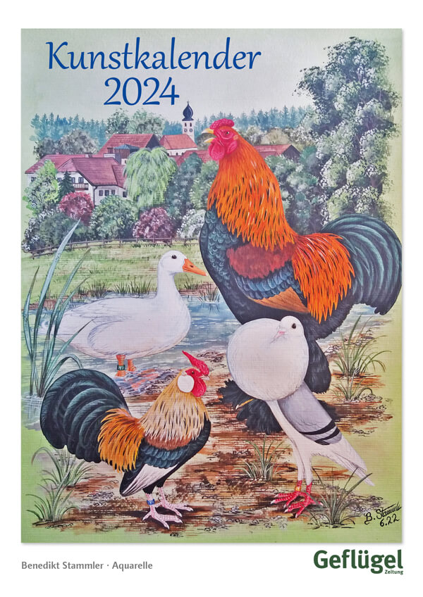 Kunstkalender Geflügel 2024